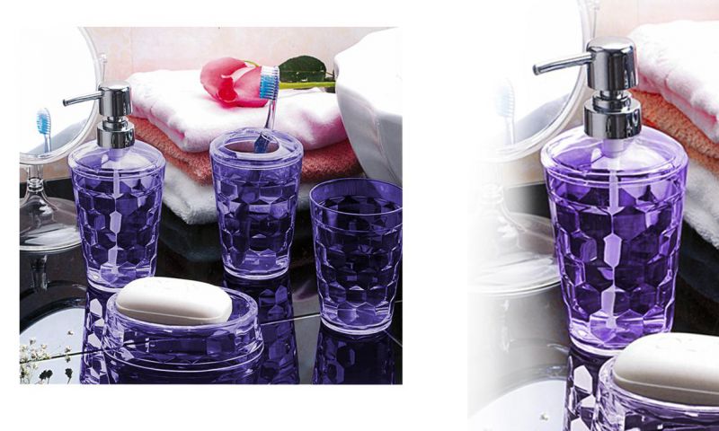 Dispensador de jabón acrílico bubbles lila