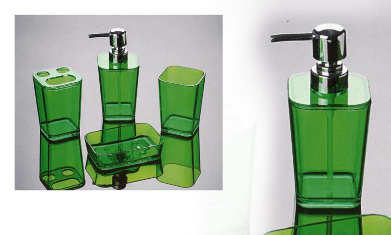 Dispensador de jabón acrílico liso verde