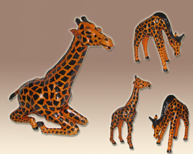 Figura jirafa de piel 15 cm