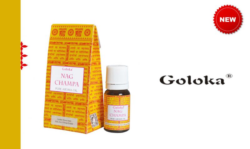Aceite aromático Goloka nag champa 10 ml.