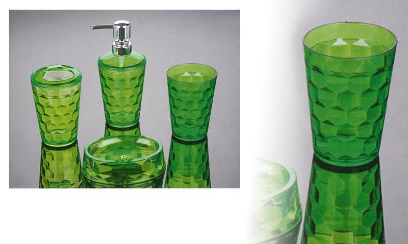 Vaso acrílico baño bubbles verde