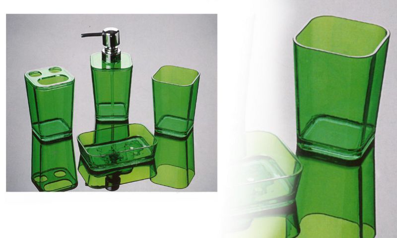 Vaso liso acrílico para baño verde