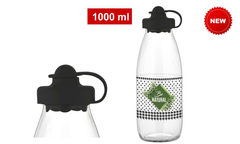 Botella de vidrio milky be natural 1000ml